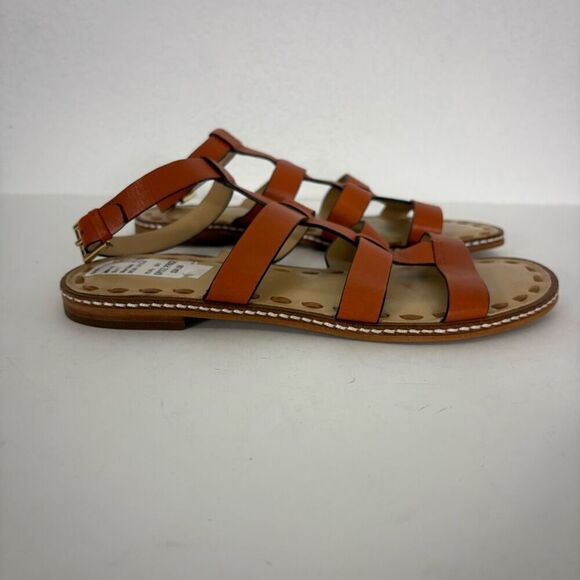 Michael Kors Leather Gladiator Sandals Light Brown Adjustable Strap Size 7 - Picture 5 of 11